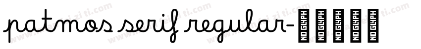 patmos serif regular字体转换
